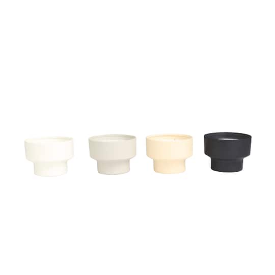 15oz. Egyptian Mint Scented 2 Wick Candle Set in Matte Metal Bowls